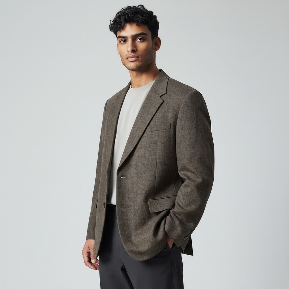 Hart Schaffner Marx Nordstrom Mens 48L Brown Wool‎ Blazer Sport Coat
